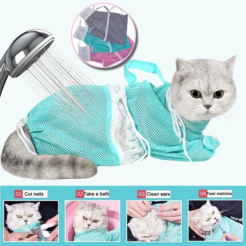 Portable Grooming Bag for Dogs and Cats, Multi-Functional Fixed Bag for Nail Clipping and Medication, Anti-Scratch Pet Supplies