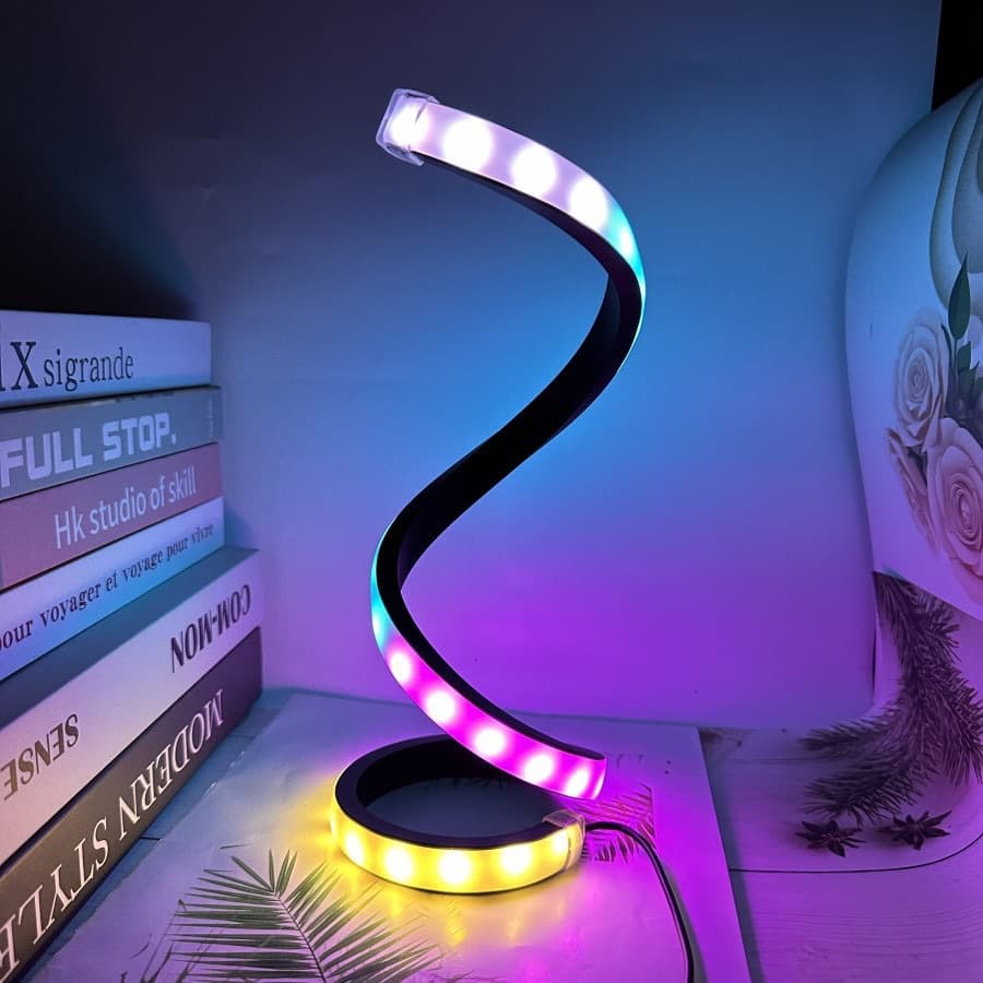 2025 Cross-Border E-Commerce Exclusive Modern Spiral Desk Lamp, Simple Adjustable LED Desk Lamp, USB Powered Desk Lamp