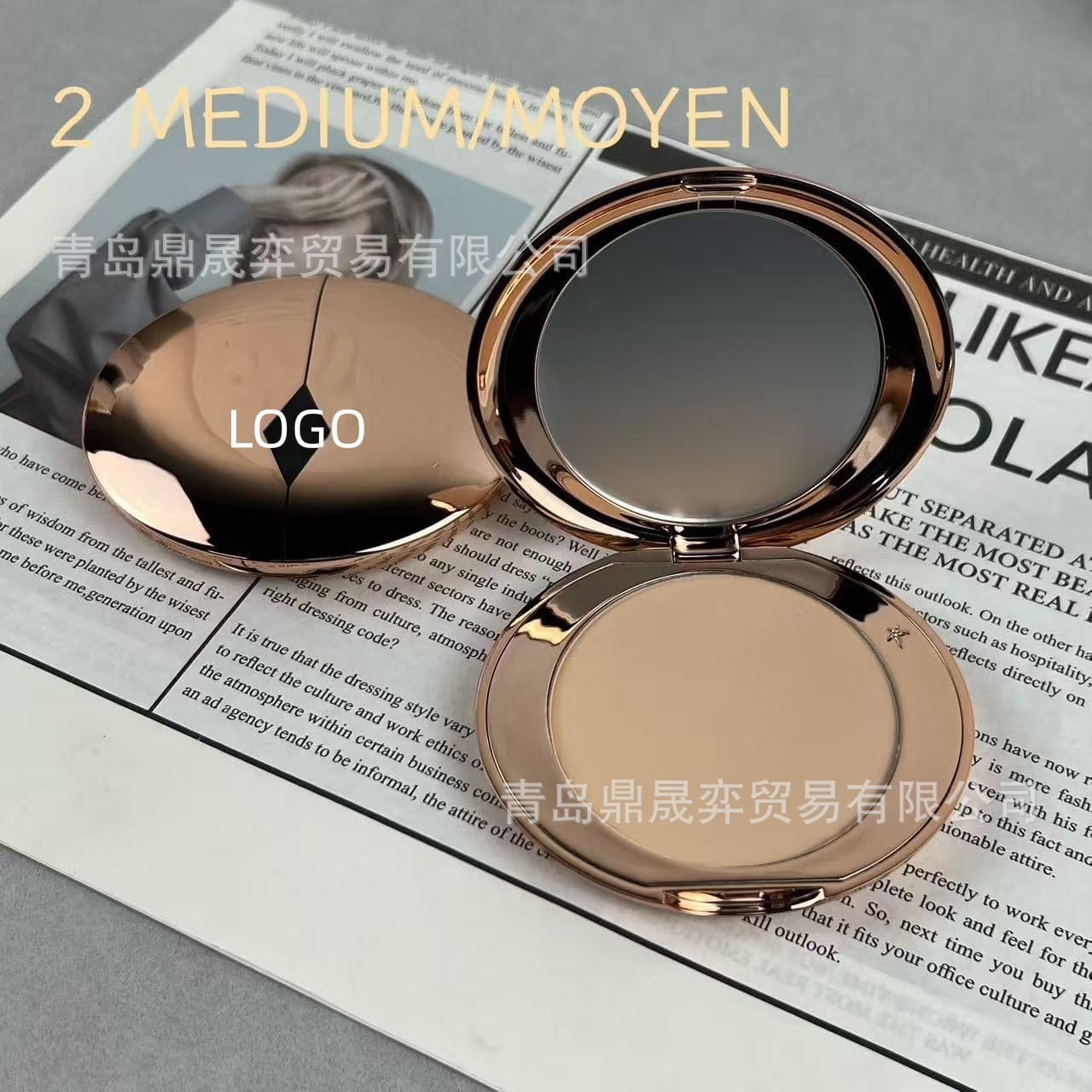 Export Cross Border Big Brand C Silver Compact Powder 6.5g Setting Powder