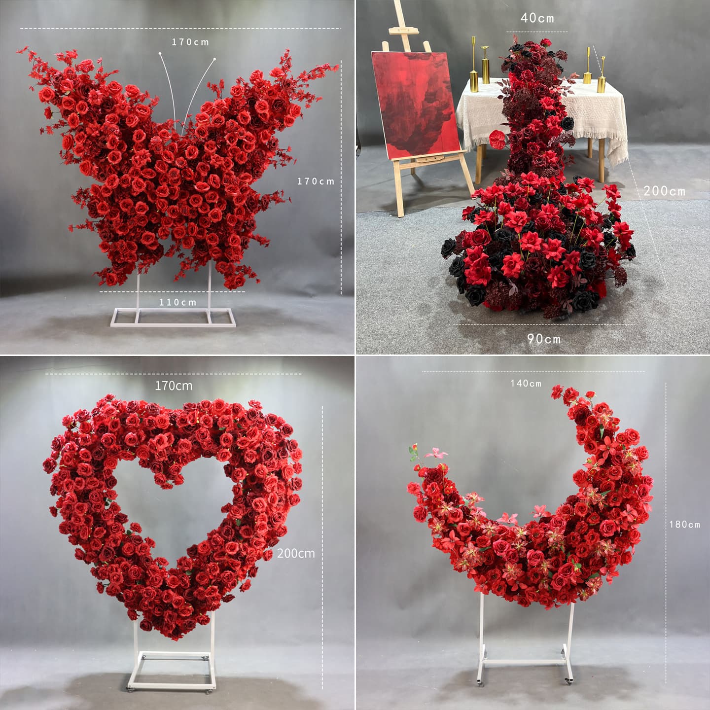 Wedding Butterfly Finished Flowers Trendy Restaurant Decoration Simulation Flowers Indoor Window Shopping Mall Event Photo Props