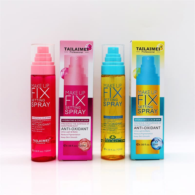 Wholesale ultra-light matte setting spray for export, long-lasting brightening, moisturizing, and smoothing skin.
