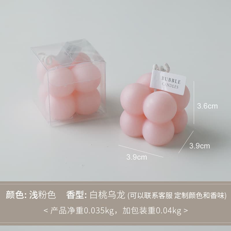 Small Magic Cube Scented Candle Wholesale Handmade Birthday Gift Souvenir Fragrance Shaped Candle Bubble Candle