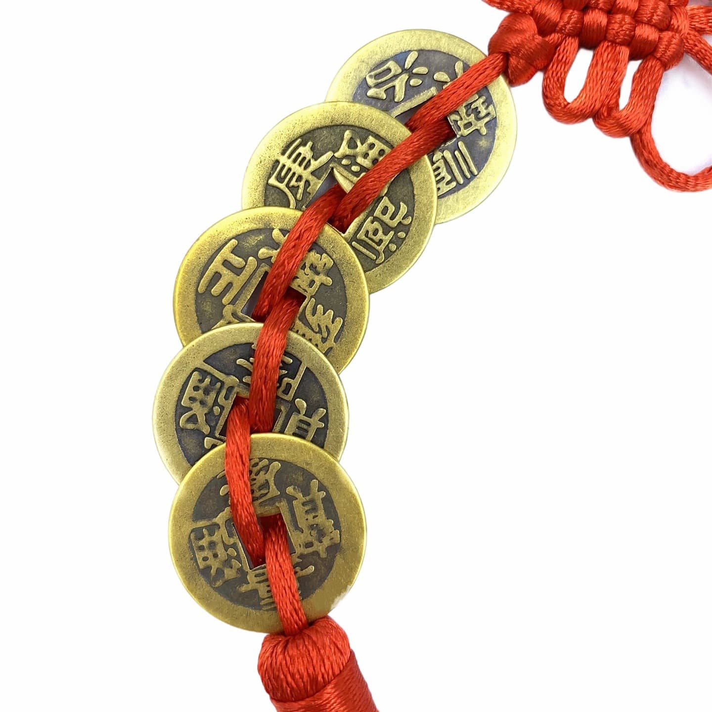 Pure Copper Five Emperor Coins Hanging String Ancient Coin Pendant Home Door Window Car Stall Small Gift Decoration