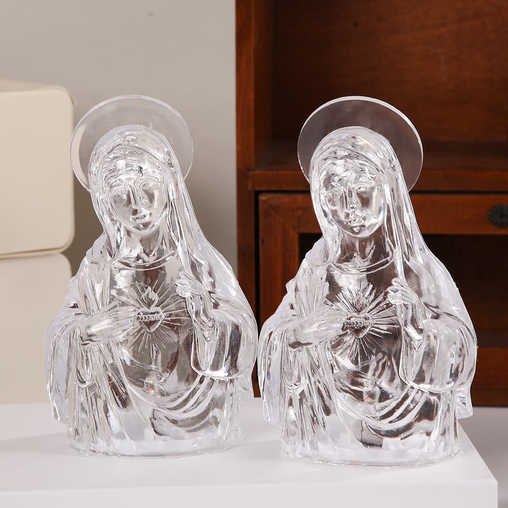 Crystal Holy Image Night Light Living Room Hallway Decorative Atmosphere Night Light Desk Decoration