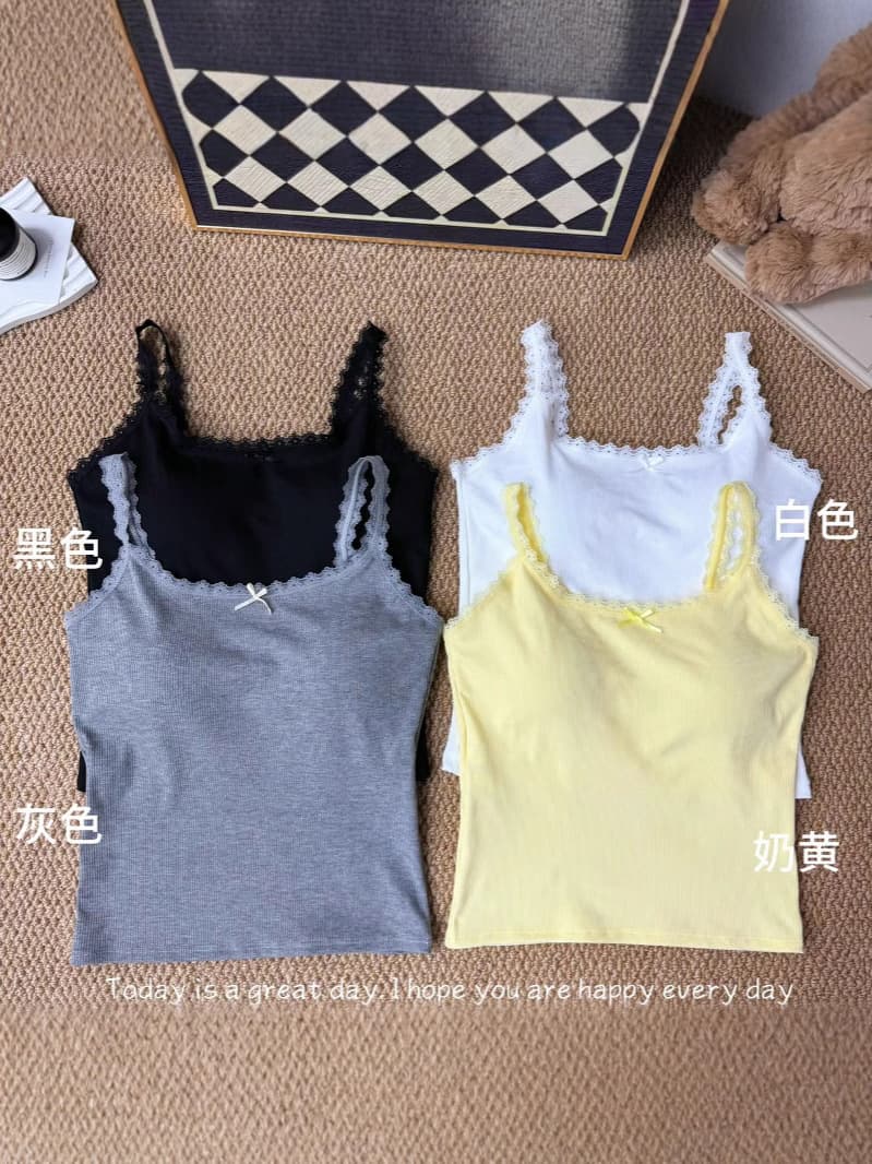 2025 Summer French Lace Retro Sexy Wide U Backless Tank Top, Fashionable and Versatile Push-Up Base Layer Camisole Top