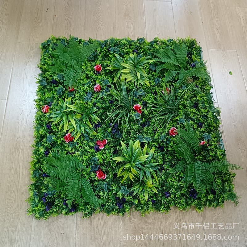 UV-resistant and anti-aging artificial plant wall, tropical rainforest artificial plant wall for landscape decoration