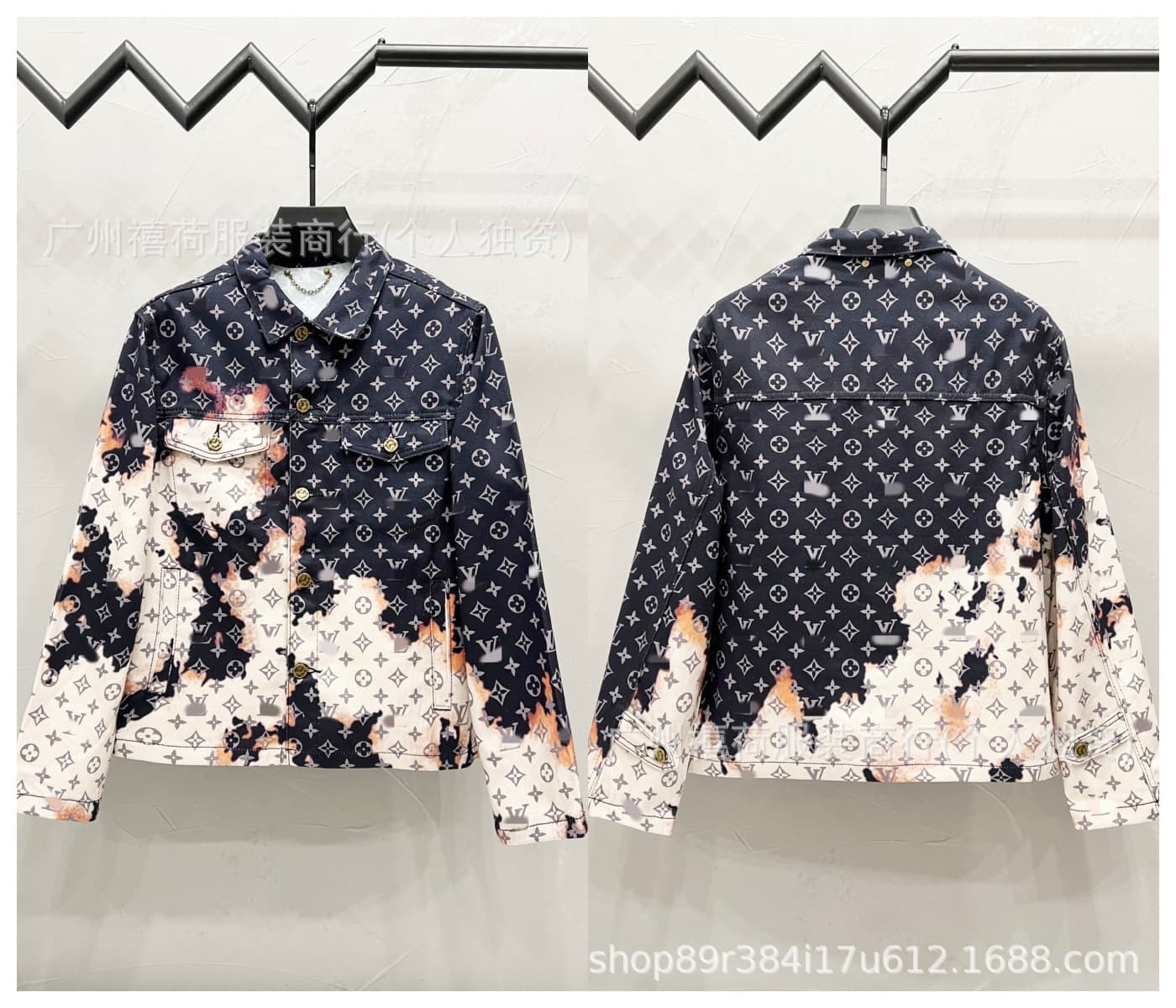 25 Cross-border Trade Correct High Version L Brand 25S New Classic Popular Jacquard Embroidery Denim Jacket
