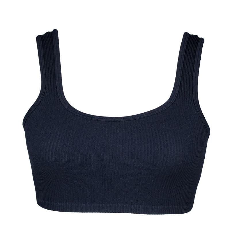 Women's Sports Tank Top Knitted Seamless High Elasticity Quick-Dry Fitness Running Breathable Racerback Tight Short Style