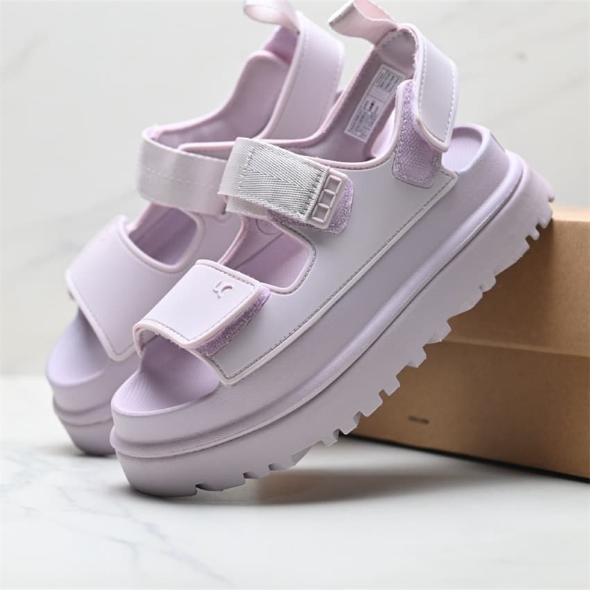 UG Women's Comfortable and Stylish Gold Series Platform Minimalist Open-Toe Velcro Sandals - Cross-border Wholesale Platform Sandals
