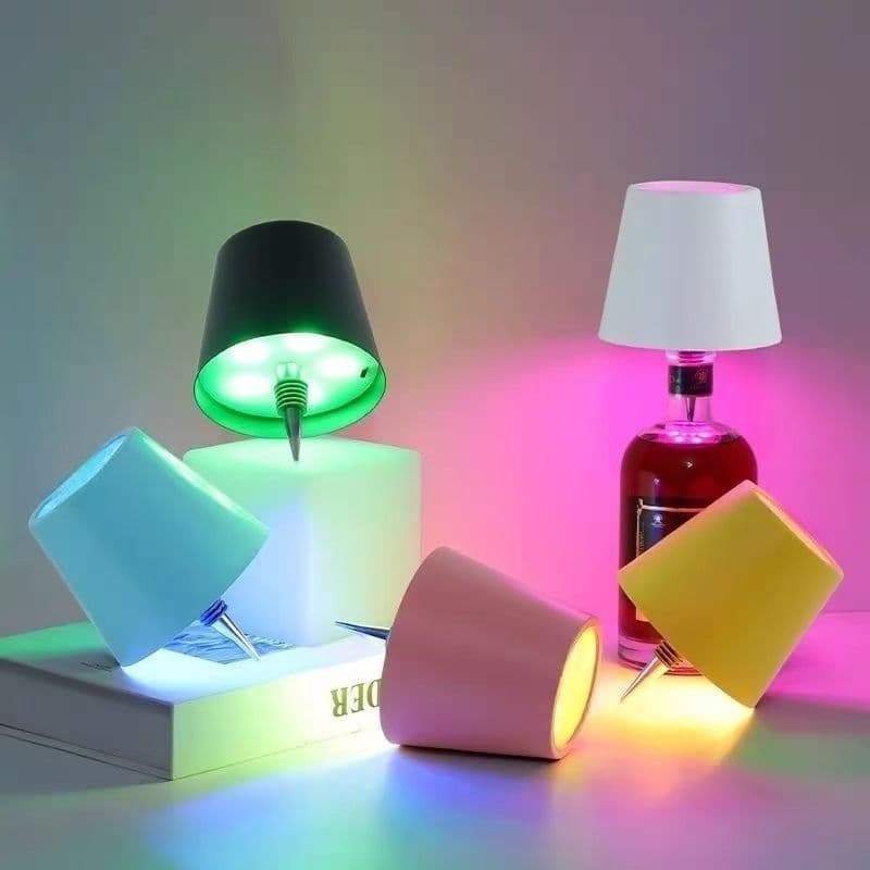 Wine bottle lamp, ambient light, bedroom bedside night light, rechargeable table lamp, factory wholesale, cross-border e-commerce