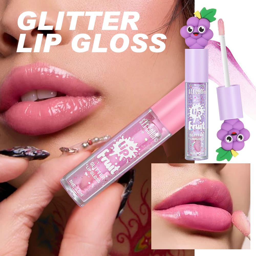 S.F.R Color Foreign Trade Special Water Crystal Transparent Moisturizing Moisturizing Pouty Lips Lightening Lip Lines Sequin Lip Gloss