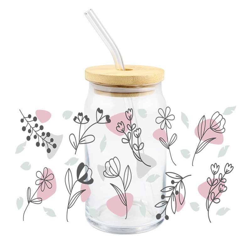 Fashion Women UVDTF Transfer Crystal Clear Sticker DIY Glass Cup Waterproof High Temperature Resistant