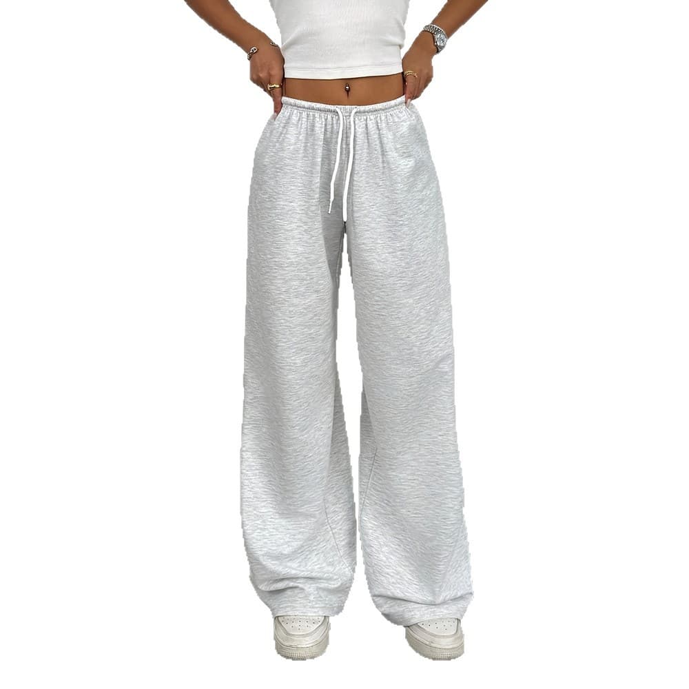 Japanese Retro Minimalist Casual Pants Women Drawstring Sweatpants