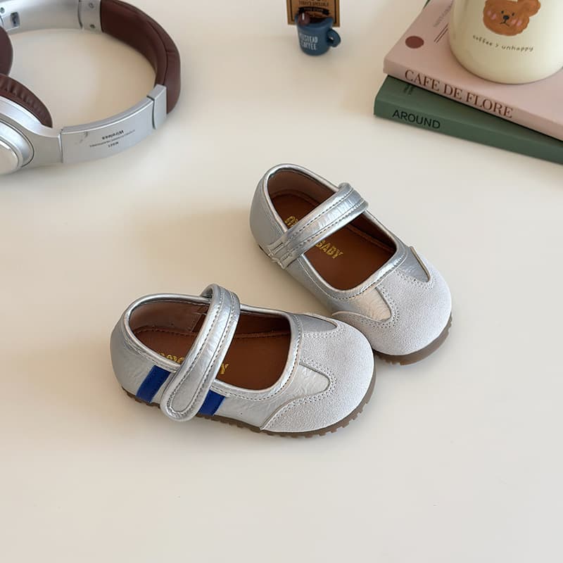 2025 New Style Children's Shallow-Mouth Princess Shoes, Girls' Single Shoes, Trendy Girls' Suede Patchwork Leather Shoes, Spring and Autumn