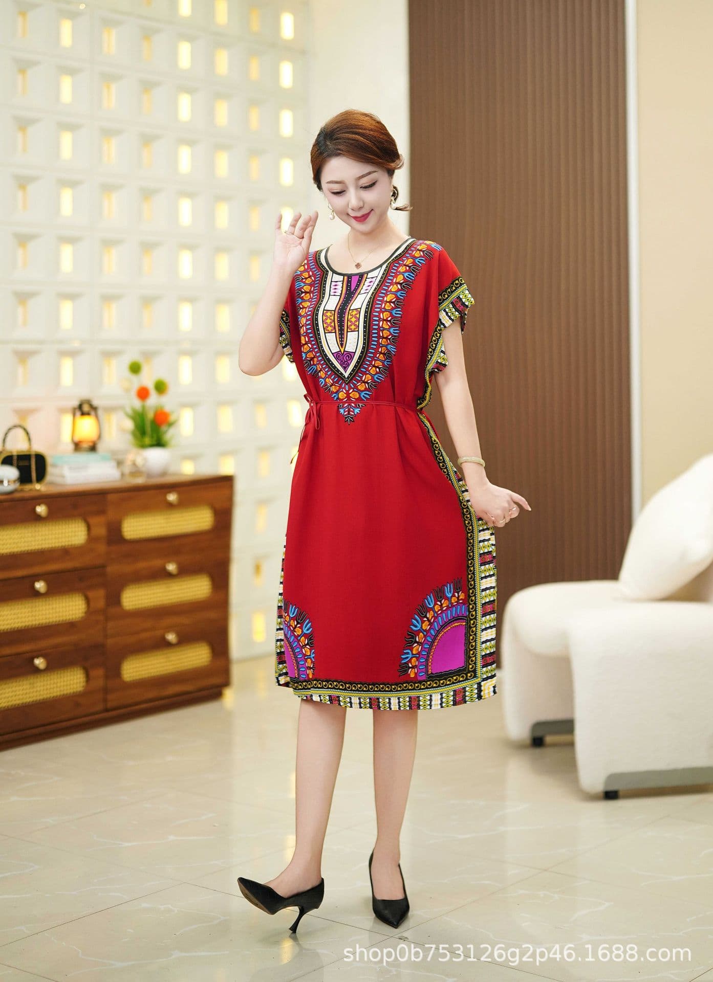 New Ethnic Style Nightgown Slimming Fashionable High-End Factory Direct