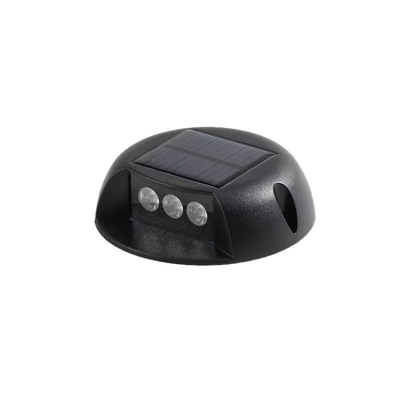 Solar Step Light No Drilling LED Outdoor Double 4 Translucent Turtle Back Light Trendy Stairs Park Boardwalk Step Light