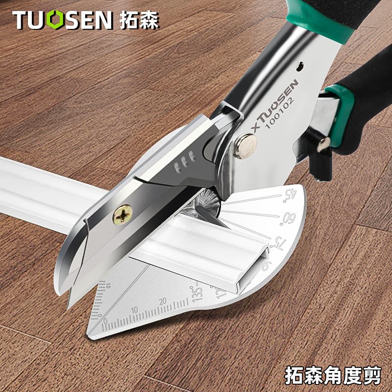 Tuosen Tool 90 Degree Woodworking Angle Scissors Adjustable 45 Degree Edge Trimming Slot Scissors Multi-Function Straight Head Angle Scissors