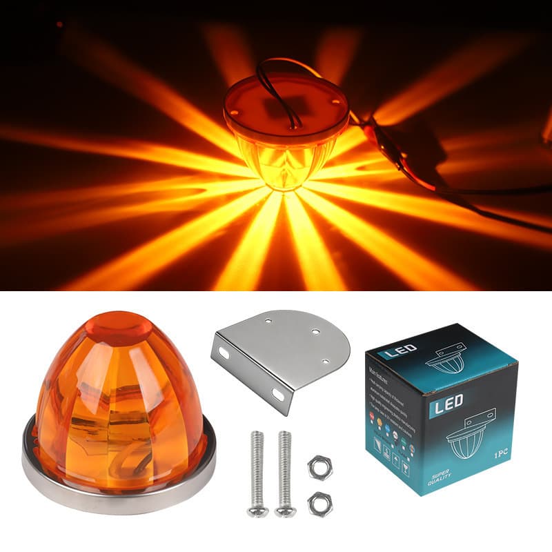 Cross-border Truck Watermelon LED Truck Side Light with Bracket, Constant On + Flashing, Single Color, Dual Color, RGB Side Light