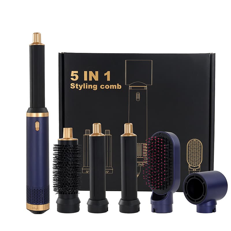 Cross-Border Household High-Speed Hair Dryer Multifunctional 5-in-1 Styling Comb Constant Temperature Hair Care Negative Ion Hair Dryer Curling