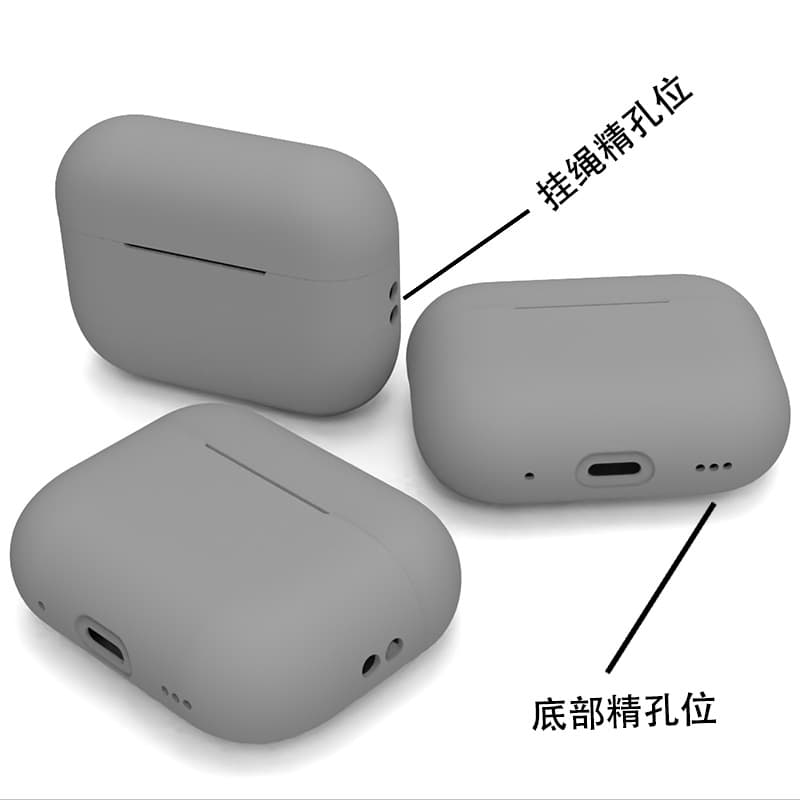 Silicone cases for Apple earphones, AirPods Pro 2, and separate earphone protective cases (wholesale).