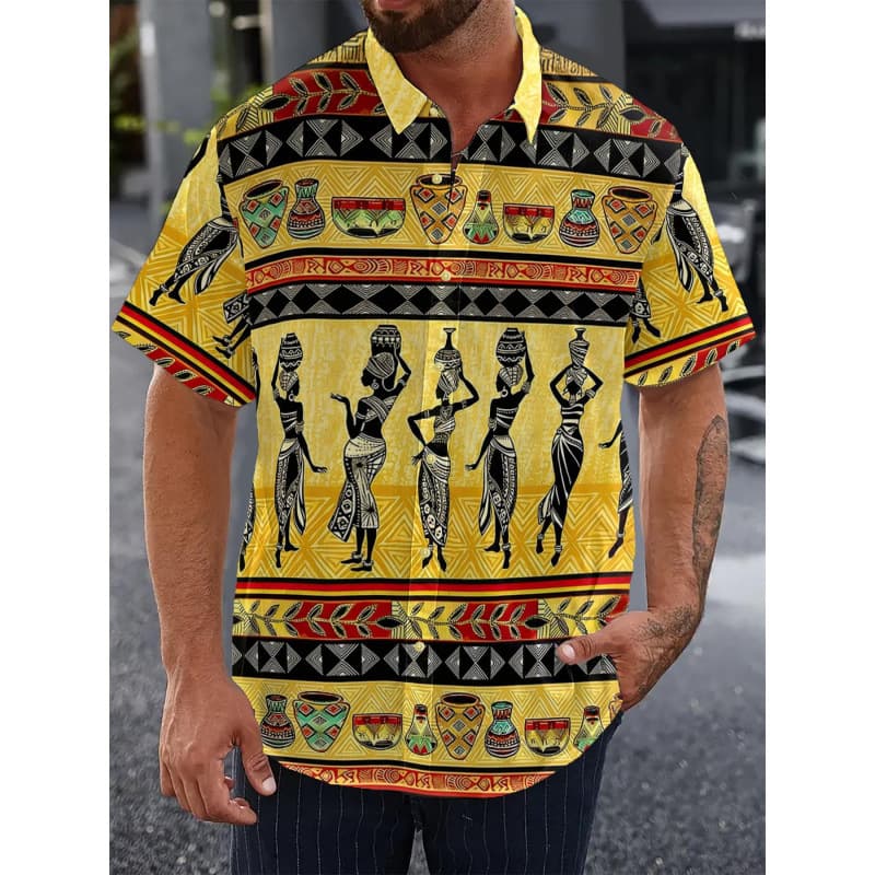 Vintage Motorcycle Shirt for Men Lightweight Breathable Casual Short Sleeve Top Street Style Custom