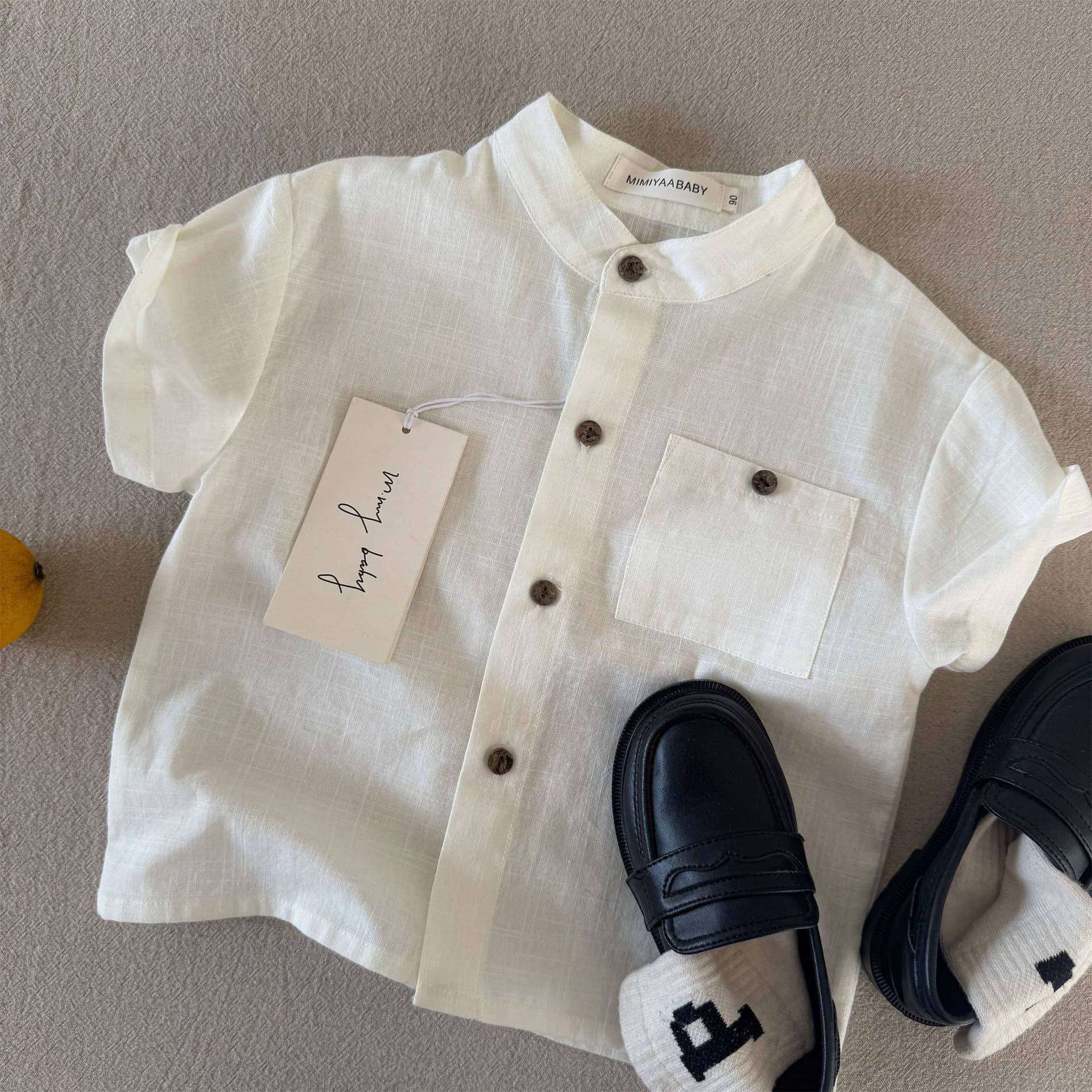 New Children's Short Sleeve Shirt Boys Summer New Style Girls Fashionable Thin Blouse Baby Korean Top Trendy