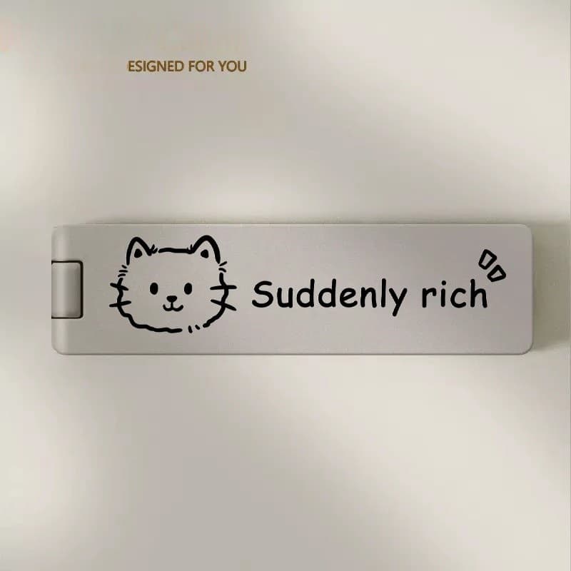 Creative Cartoon Desktop Folding Invisible Mini Portable Adhesive Phone Case Stand Sticker, 2025 New Model for Men and Women
