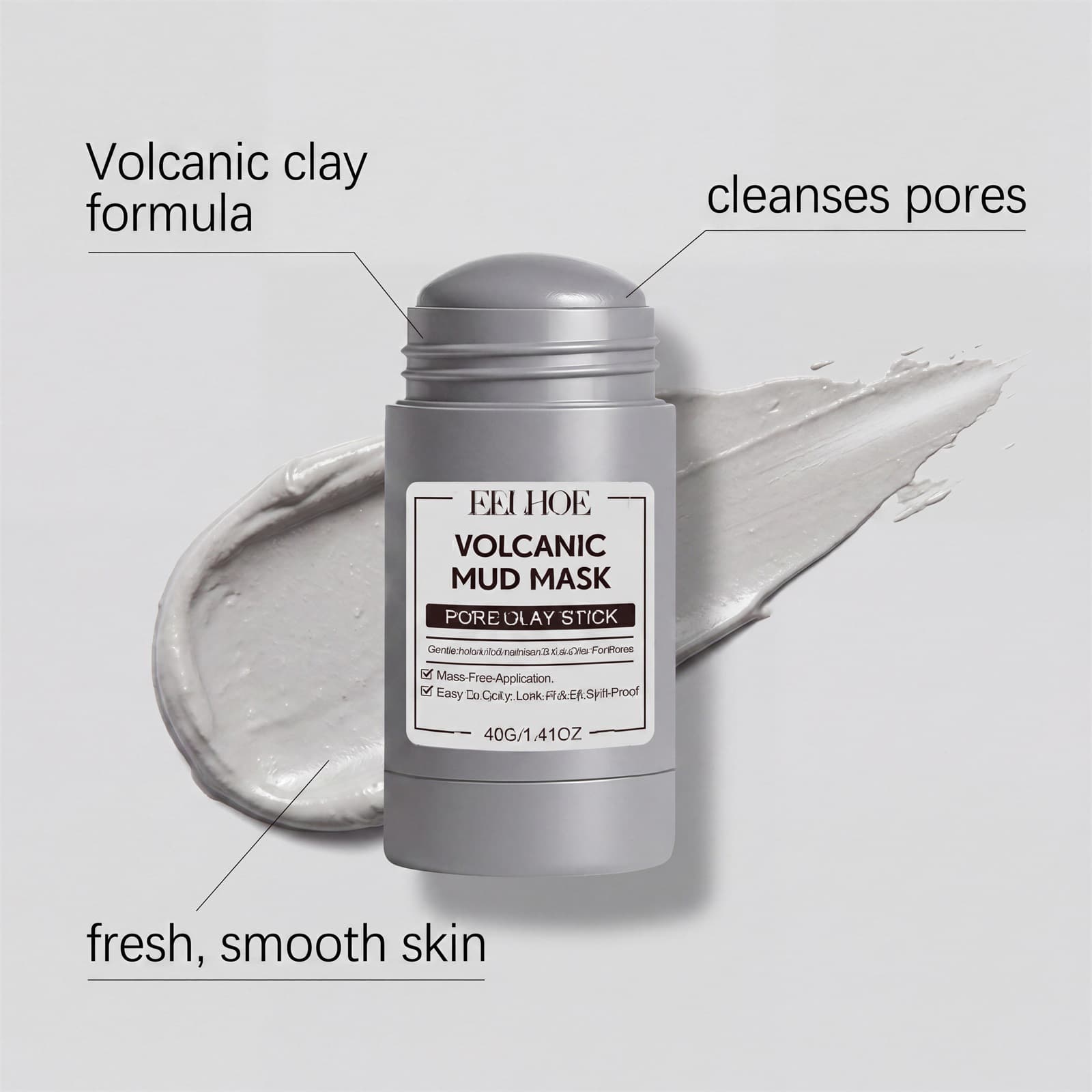 EELHOE Cleansing Mud Mask Daily Face Cleansing Gentle Refreshing Non-Tightening