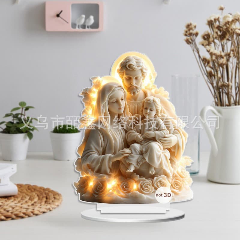 2D Flat Acrylic Desktop Decoration Easter Mother's Day Ornament