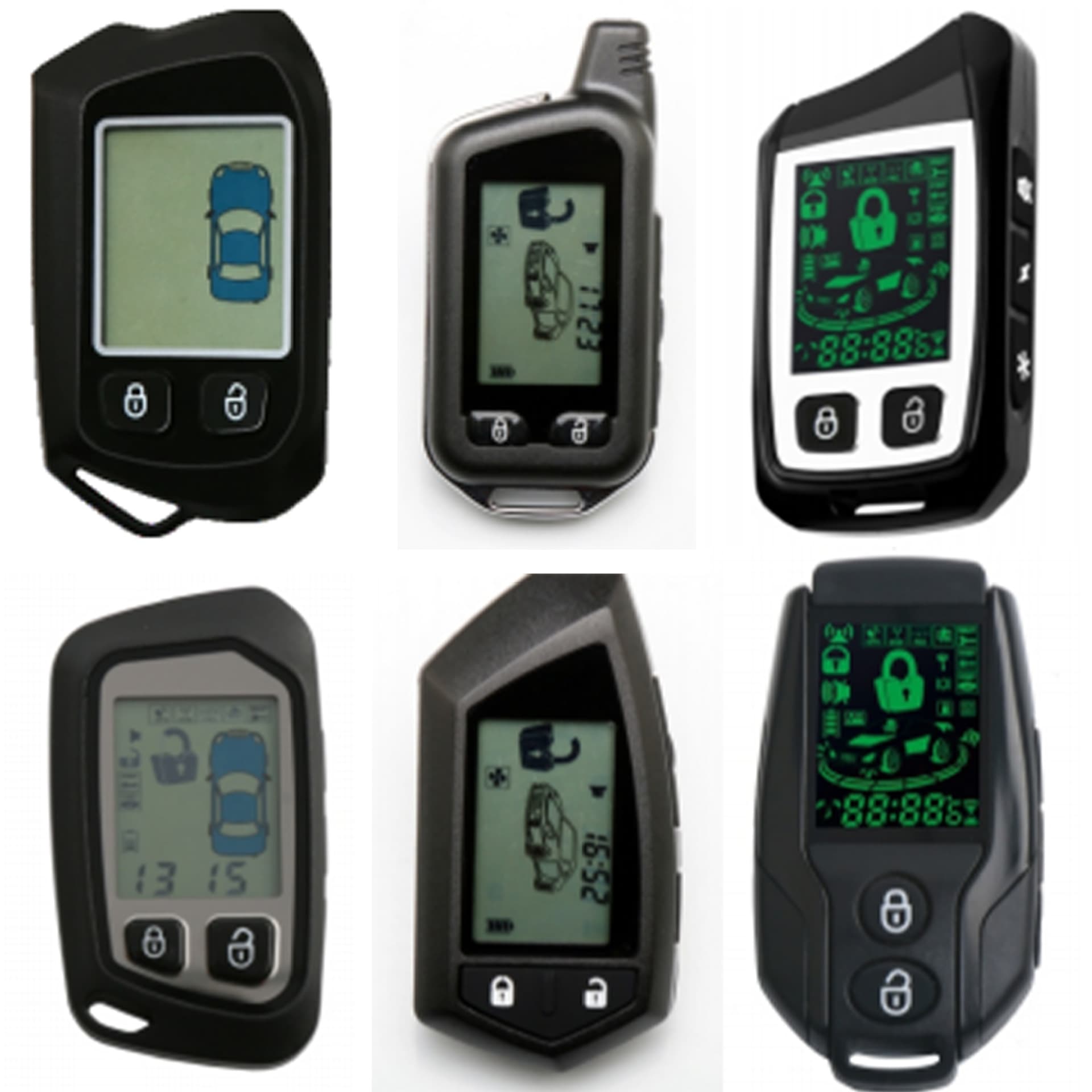 Cross-border best-selling model: Two-way car alarm with starter, long-range remote control, keyless car alarm.