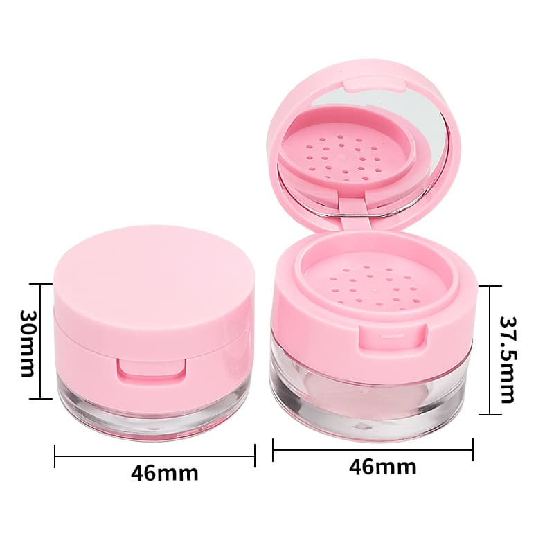 Stock Loose Powder Packaging Box Ultra-Thin Loose Powder Flip Lid Elastic Mesh with Puff Convenient Mini Loose Powder Refill Empty Box