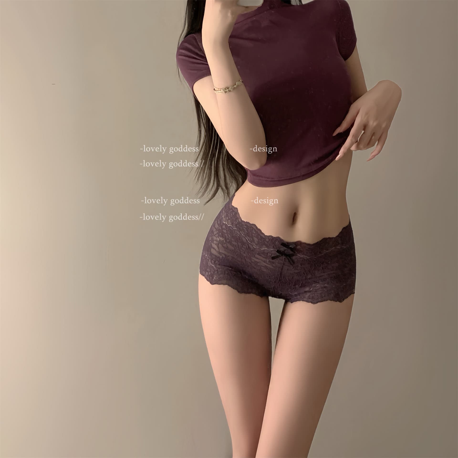 2026 New Lace Pure Desire Style Mid-Waist Panties for Women, Sexy Seamless Pure Cotton Crotch, Tummy Control Boxer Briefs for Girls