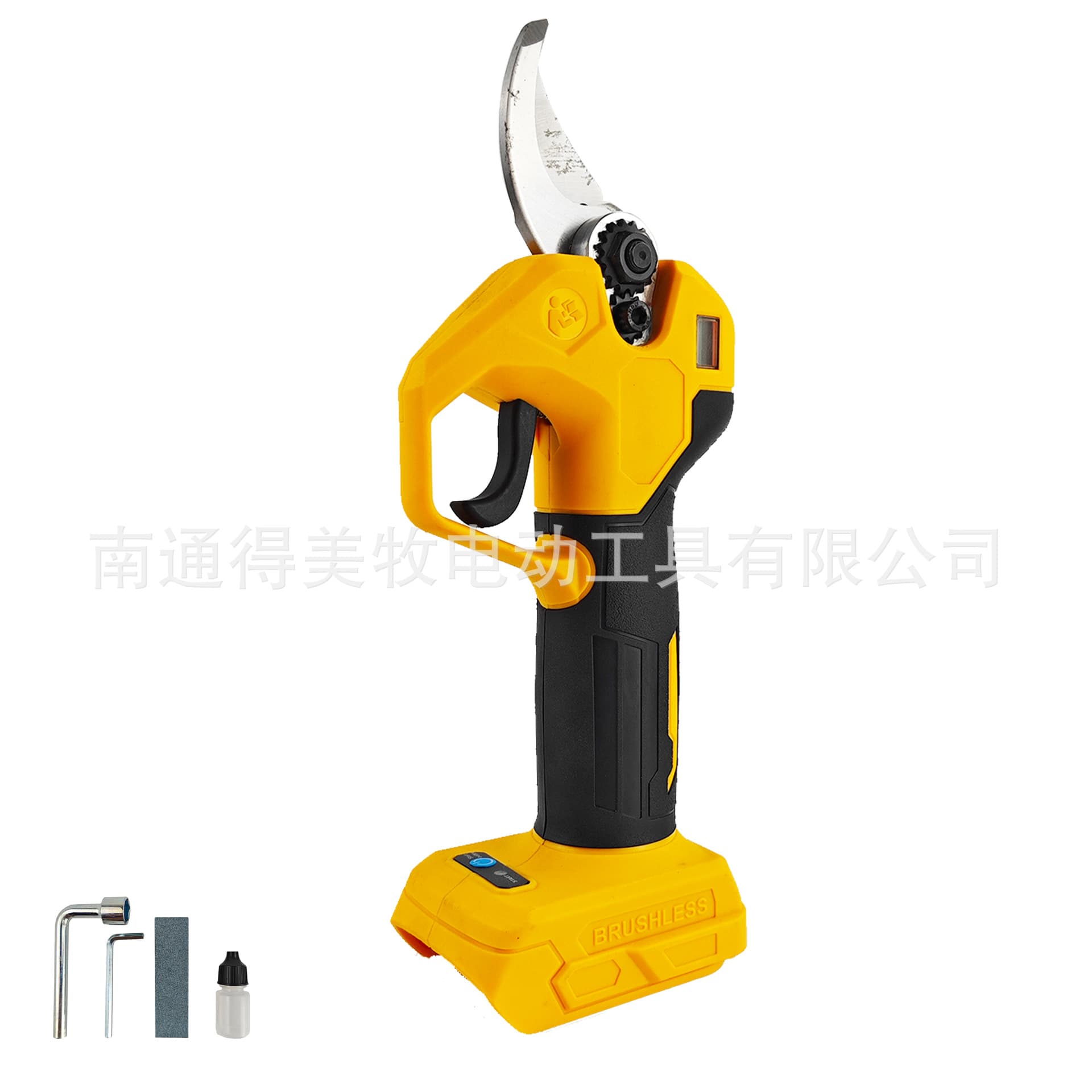 Cross-border best-selling 18/20V digital display electric tree pruning shears with accessories: Dewei, Makita, and Mewochi feet.
