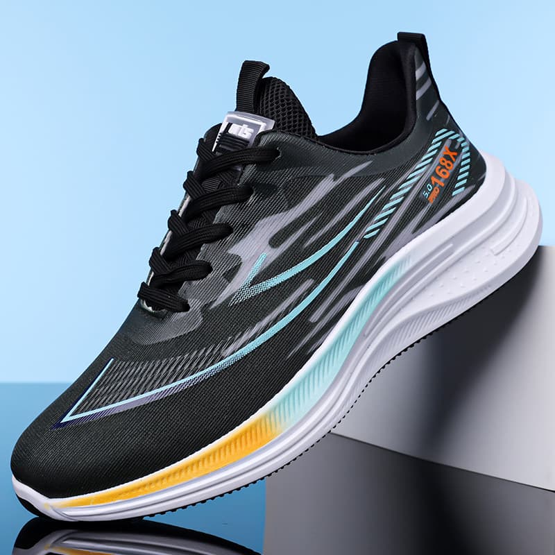 Cross-border men's shoes 2025 new summer breathable thin running shoes shock-absorbing running shoes summer sports shoes wholesale foreign trade