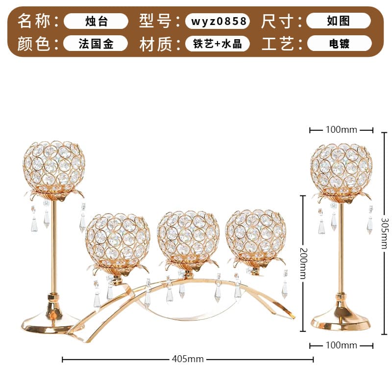 Cross-border Wholesale Creative Crystal New Chinese Lotus Home Living Room Wine Cabinet Decoration Props Light Luxury Ornaments