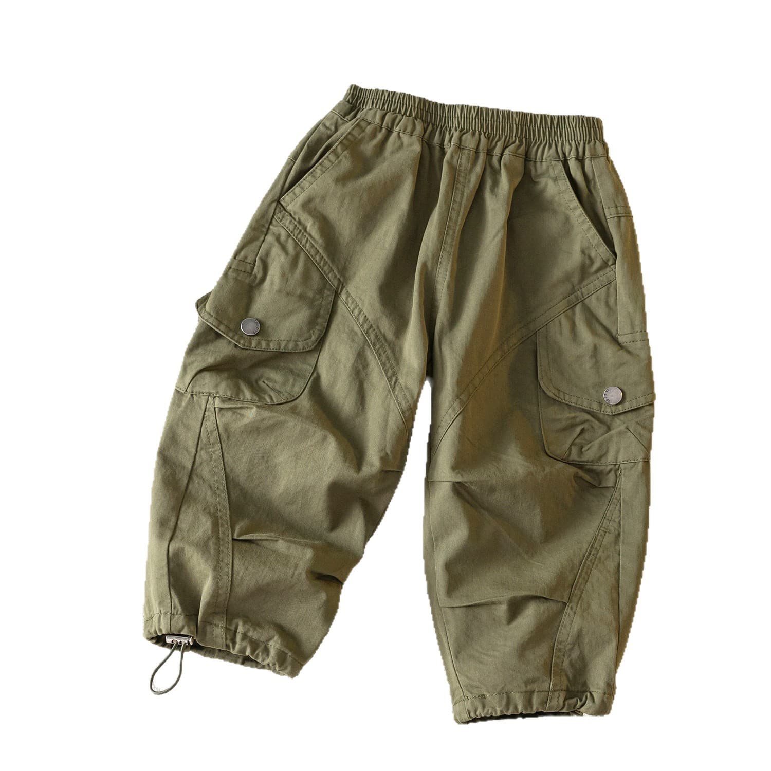 Children's cargo pants, boys' new spring 2026 style, jogger pants, solid color casual long pants, stylish and versatile.