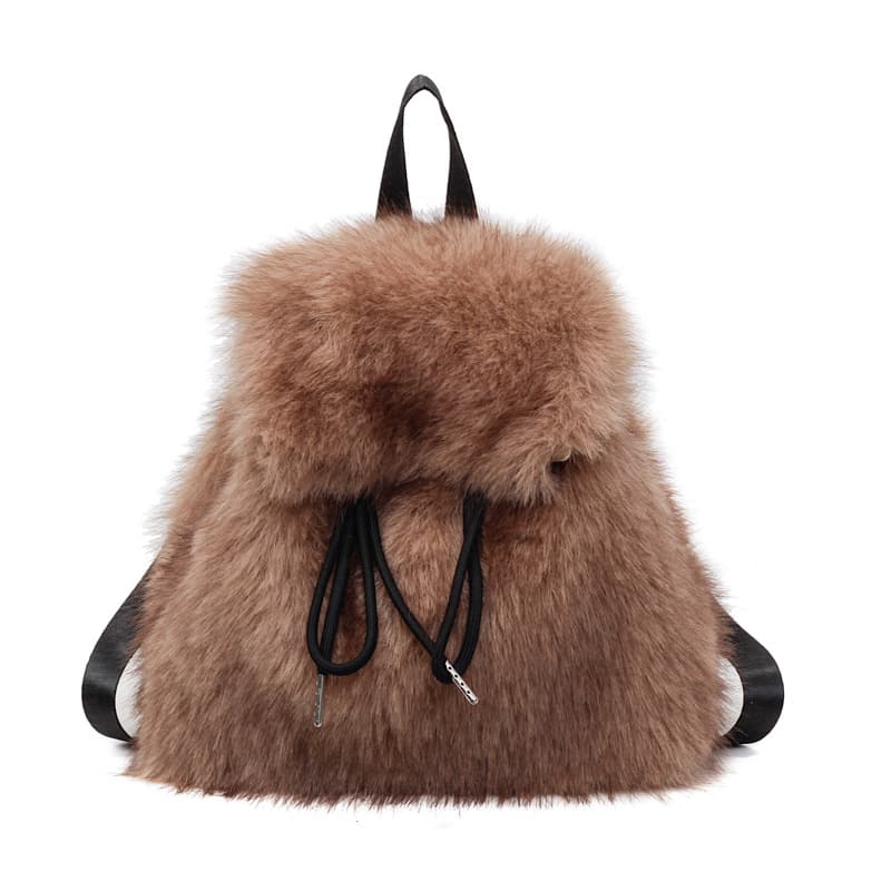 Retro Plush Bucket Bag for Women in Autumn and Winter New Ins Trendy Brand Shoulder Bag Cute Versatile Crossbody Bag Export Wholesale