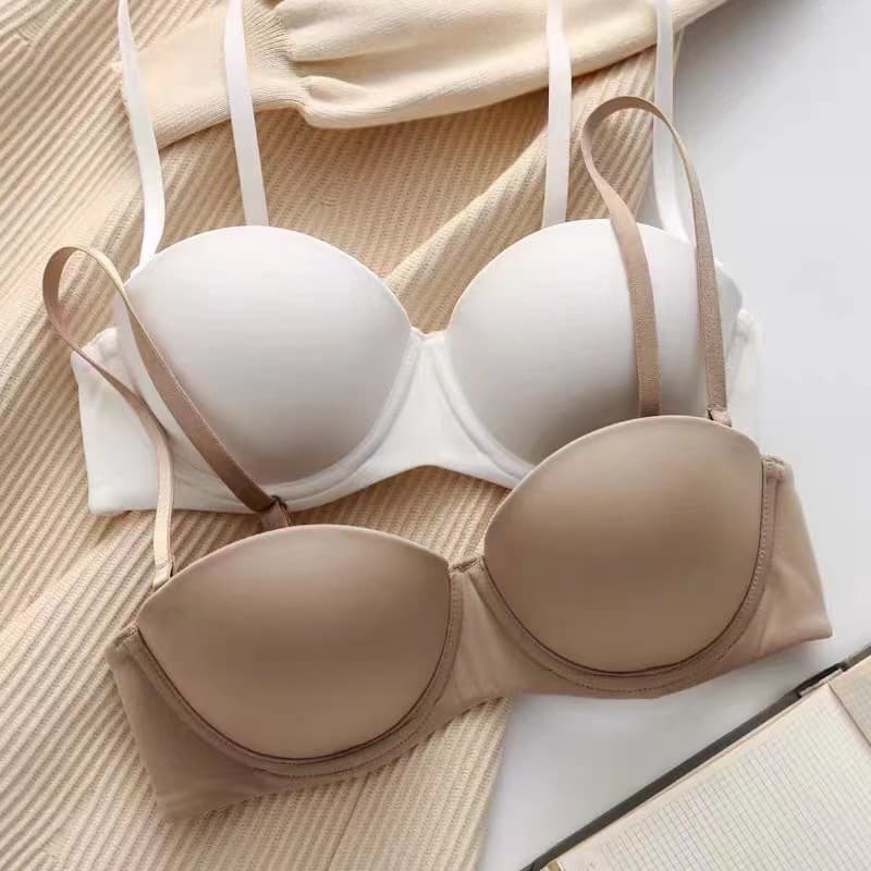 Smooth Seamless Women's Half-Cup Bra, Push-Up, Thin Top Thick Bottom, Underwire, Sexy