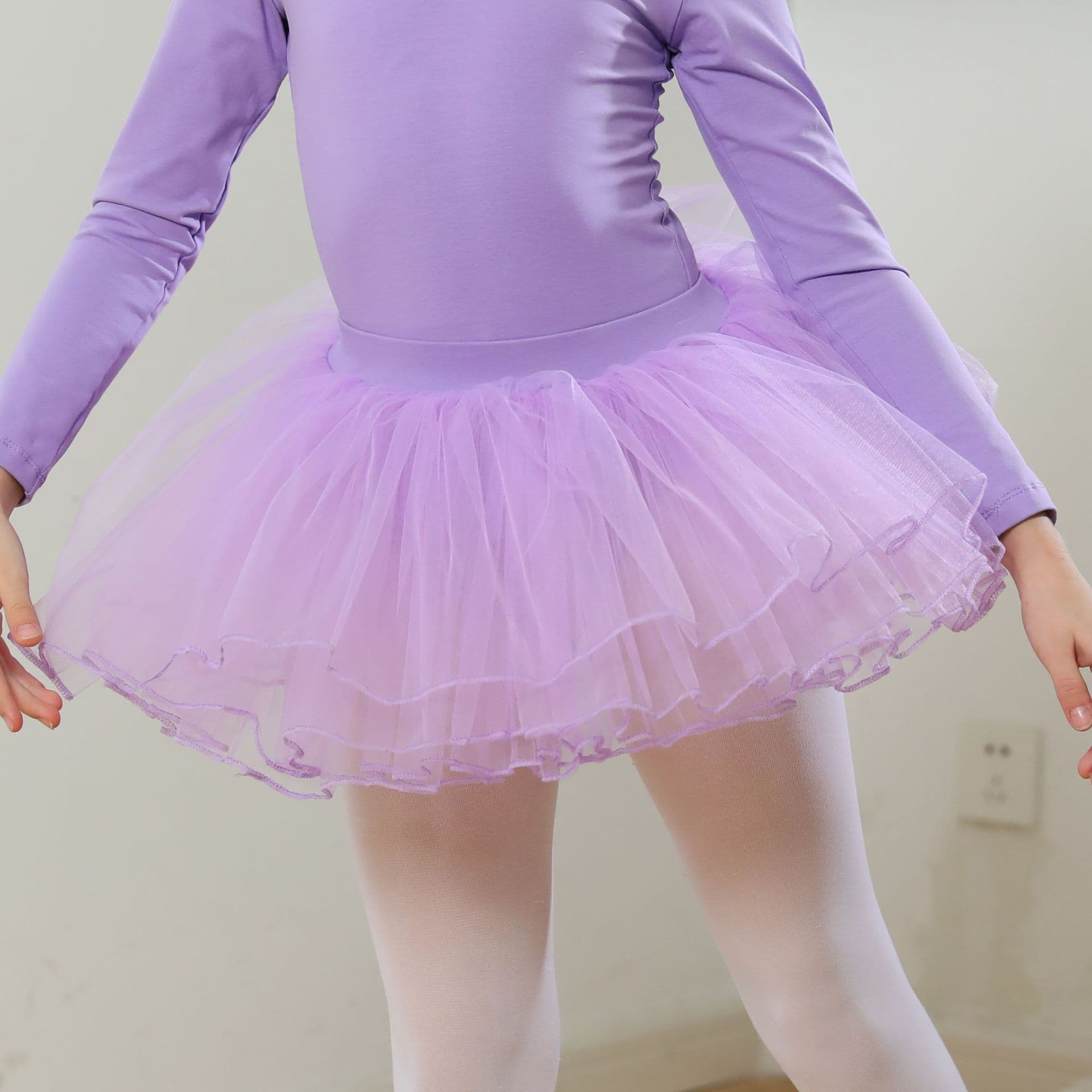 Children's Dance Tulle Skirt Half Skirt for Girls Tutu Skirt White Short Skirt Ballet Skirt Baby Dance Skirt