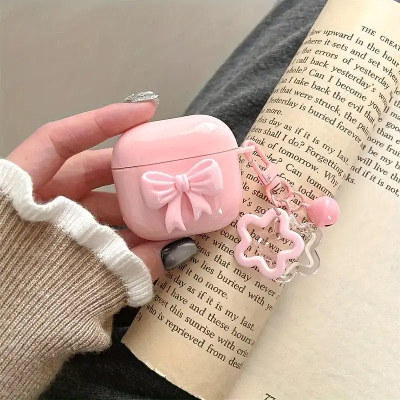 Cute Bow Creative AirPods Case Wireless Bluetooth Protective Transparent Case