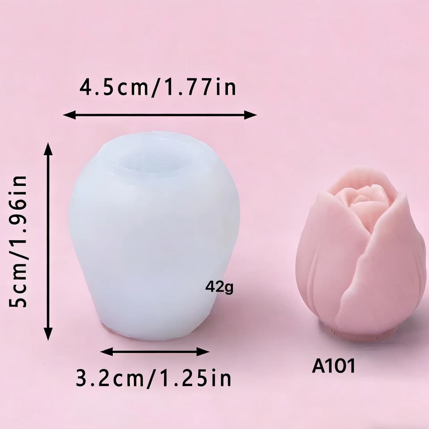 Cross-border tulip and rose scented candle silicone mold Valentine's Day flower epoxy baking decoration mold