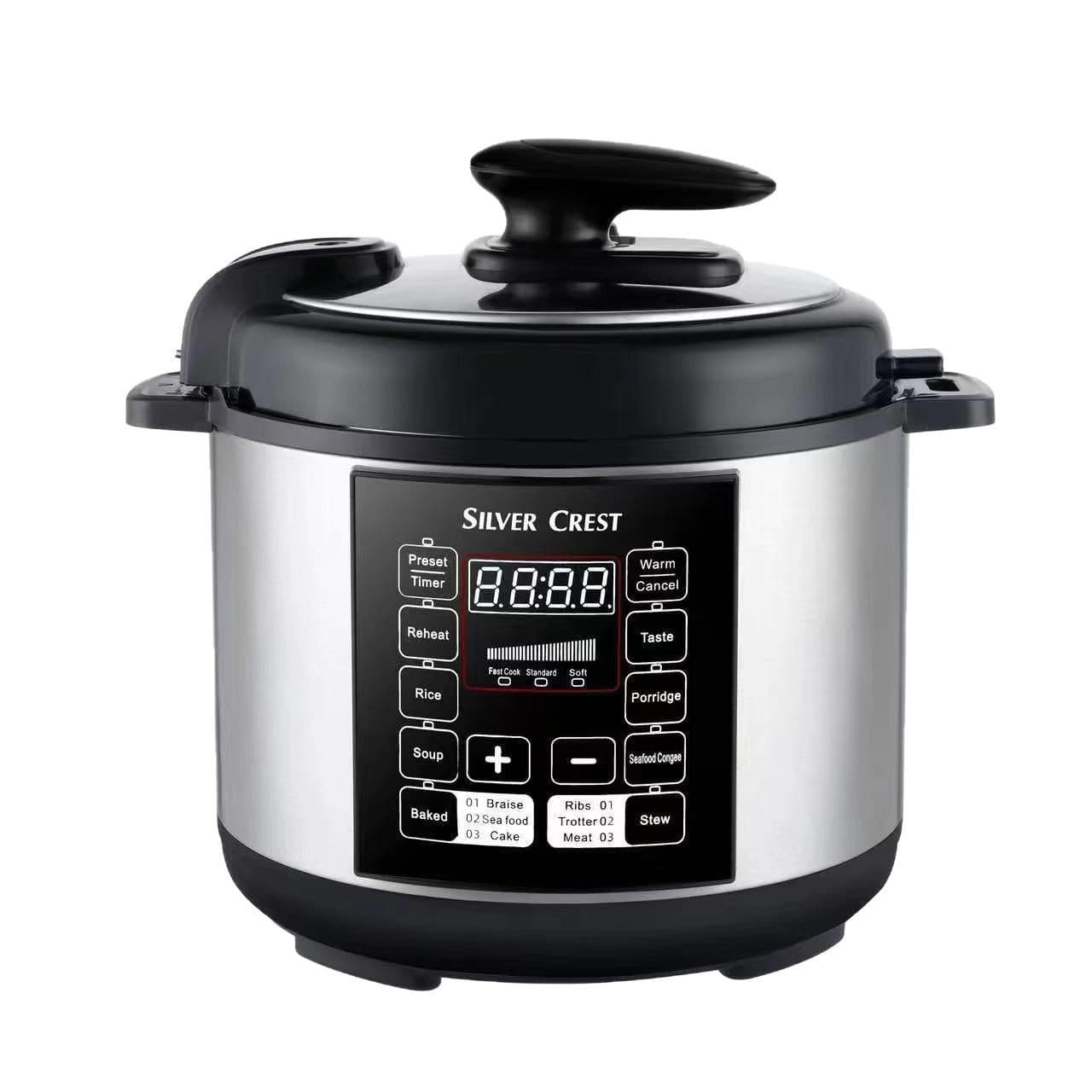 Cross-border Pressure Cooker 6L Large Capacity Smart Electric Rice Cooker EU/US/UK Plug Export Stock Factory