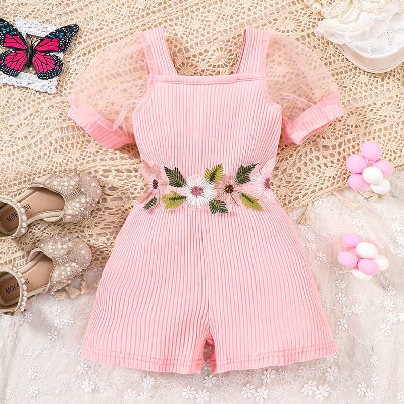 Baby girl bodysuit with unique elements, summer baby clothes, thin style, children's clothing, custom children's wear.