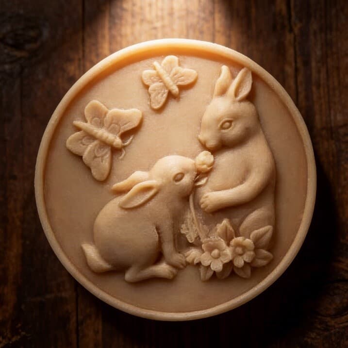 S096 Soap Mold / Handmade Soap / Silicone Mold / Candle Mold / Soap Mold / Silicone Soap Mold / Mother and Baby Rabbit