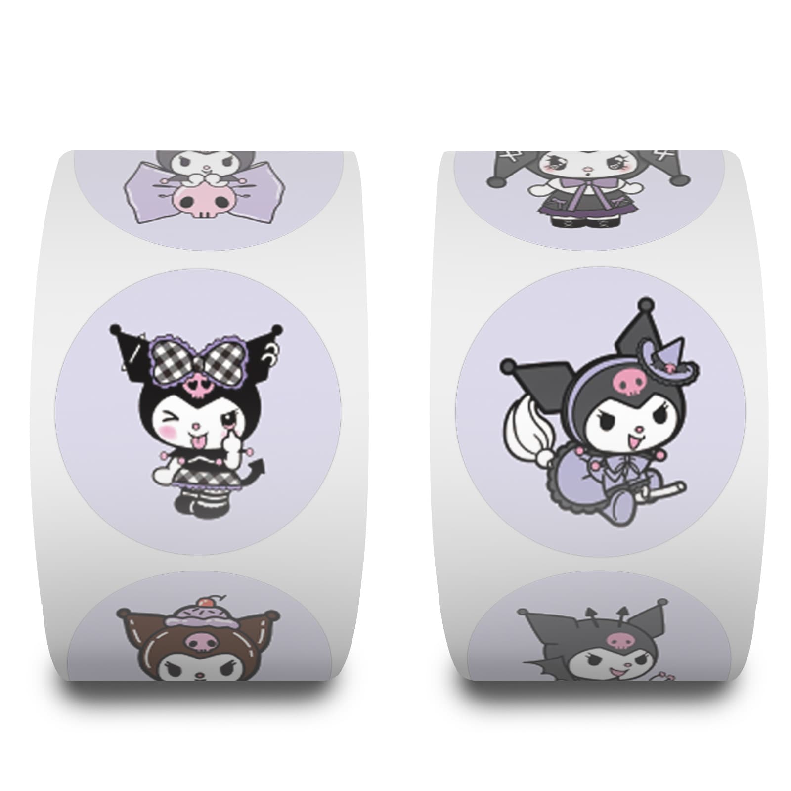 500 Stickers Sanrio Kuromi Roll Stickers Journal Decoration DIY Notebook Stationery Seal Stickers for Kids