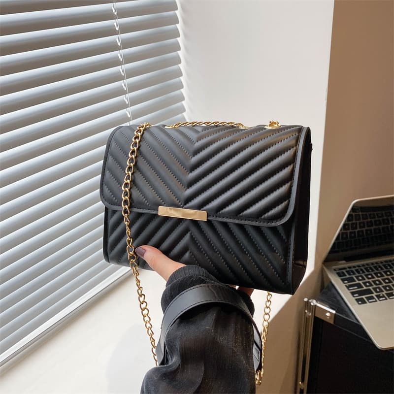 Pressed Candy Color Chain Small Square Bag Vintage Commuter Crossbody Bag