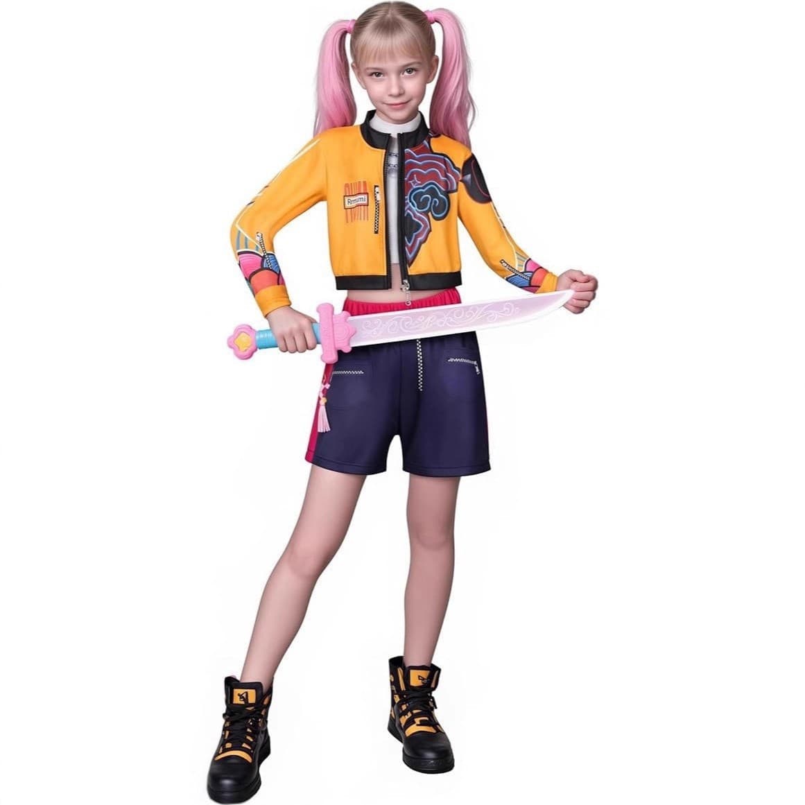 Cross-Border K-Pop Demon Slayer Cosplay Costume Rumi Zoyomi Devil Hunter Halloween Performance Outfit