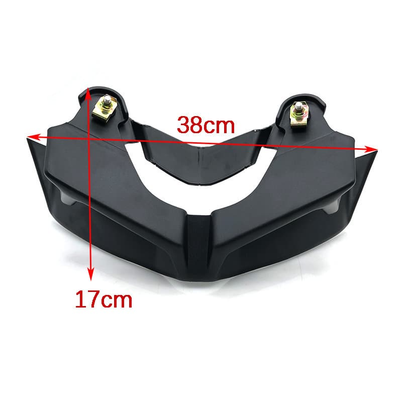 Modification parts for YAMAHA MT-09 motorcycles: headlight, beak-shaped lower spoiler, front air deflector.
