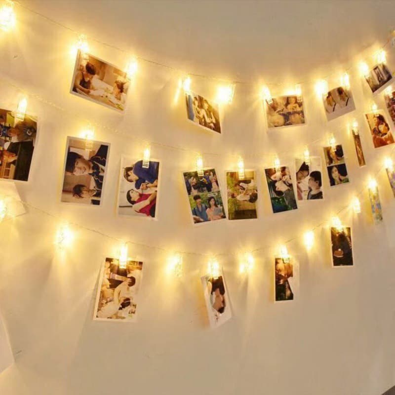 Photo Clip String Lights, Creative Decoration Night Light for a Girly Room, Gift Decoration Star Lights with Remote Control