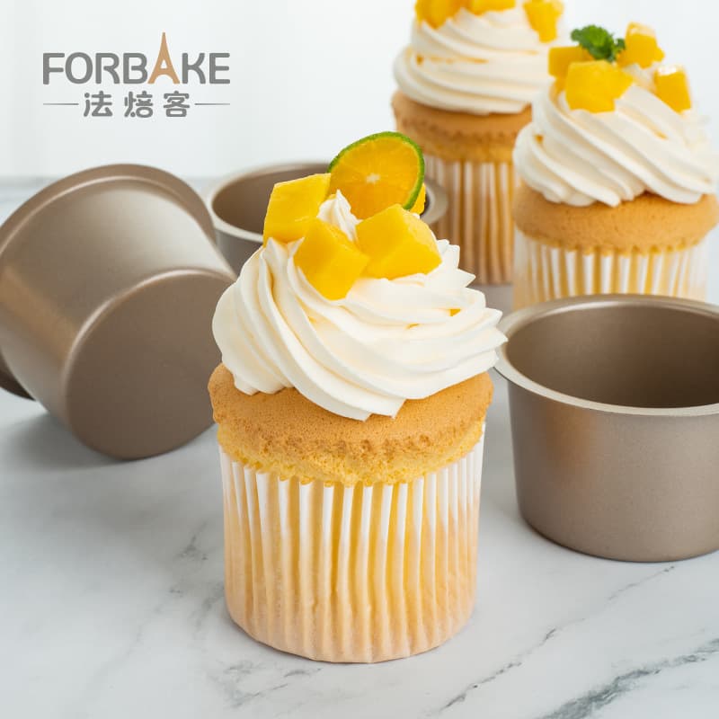 Fabaker Tall Straight Muffin Cup Baking Mold Cupcake Mold Muffin Cake Paper Cup Set Pudding Cups